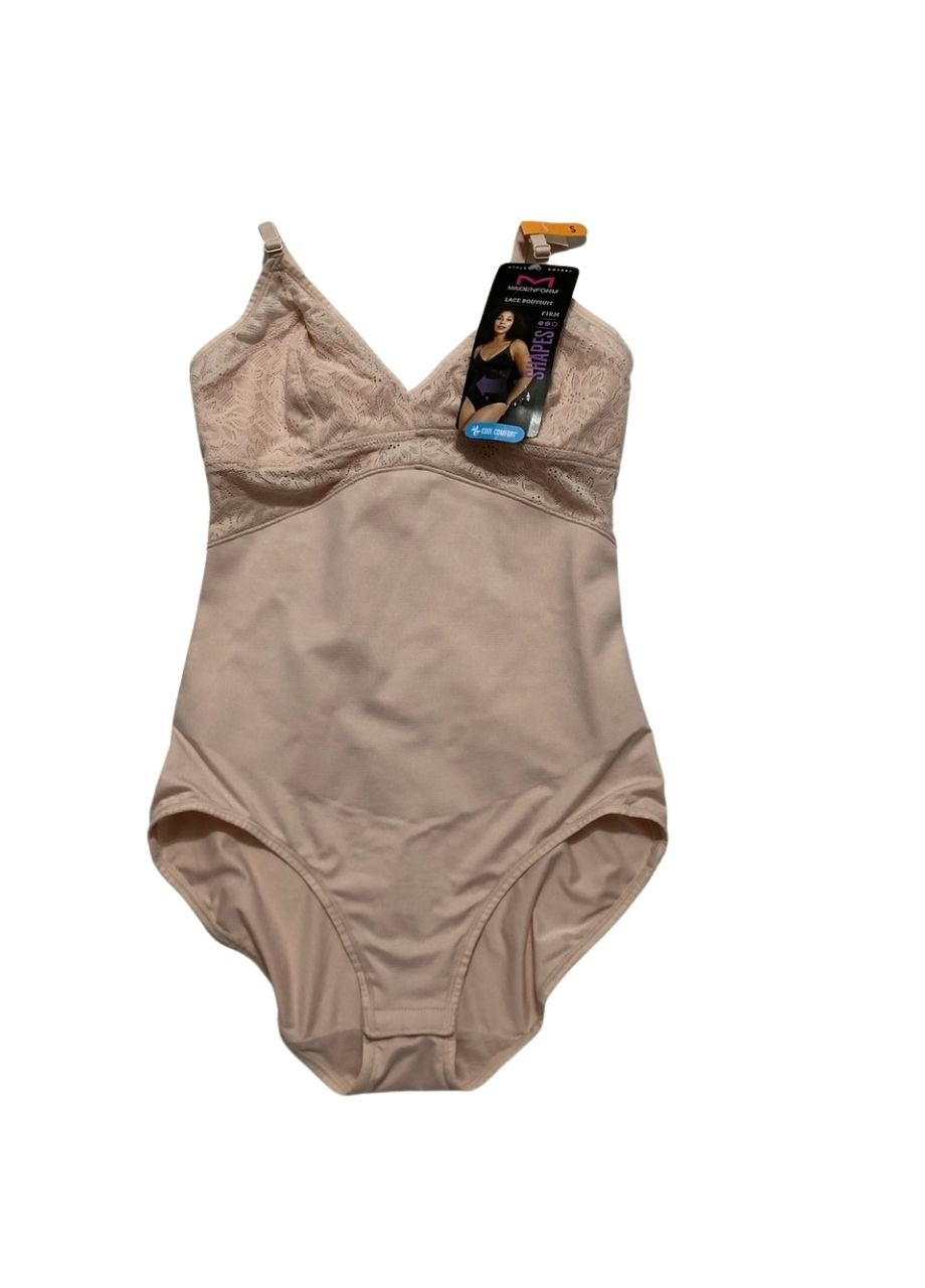 MAIDENFORM Tame Your Tummy Lace Shapewear SANDSHELL LACE S