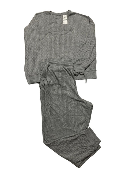 STATE OF DAY Packaged Chenille Sweater & Pant Set GRAY 2X