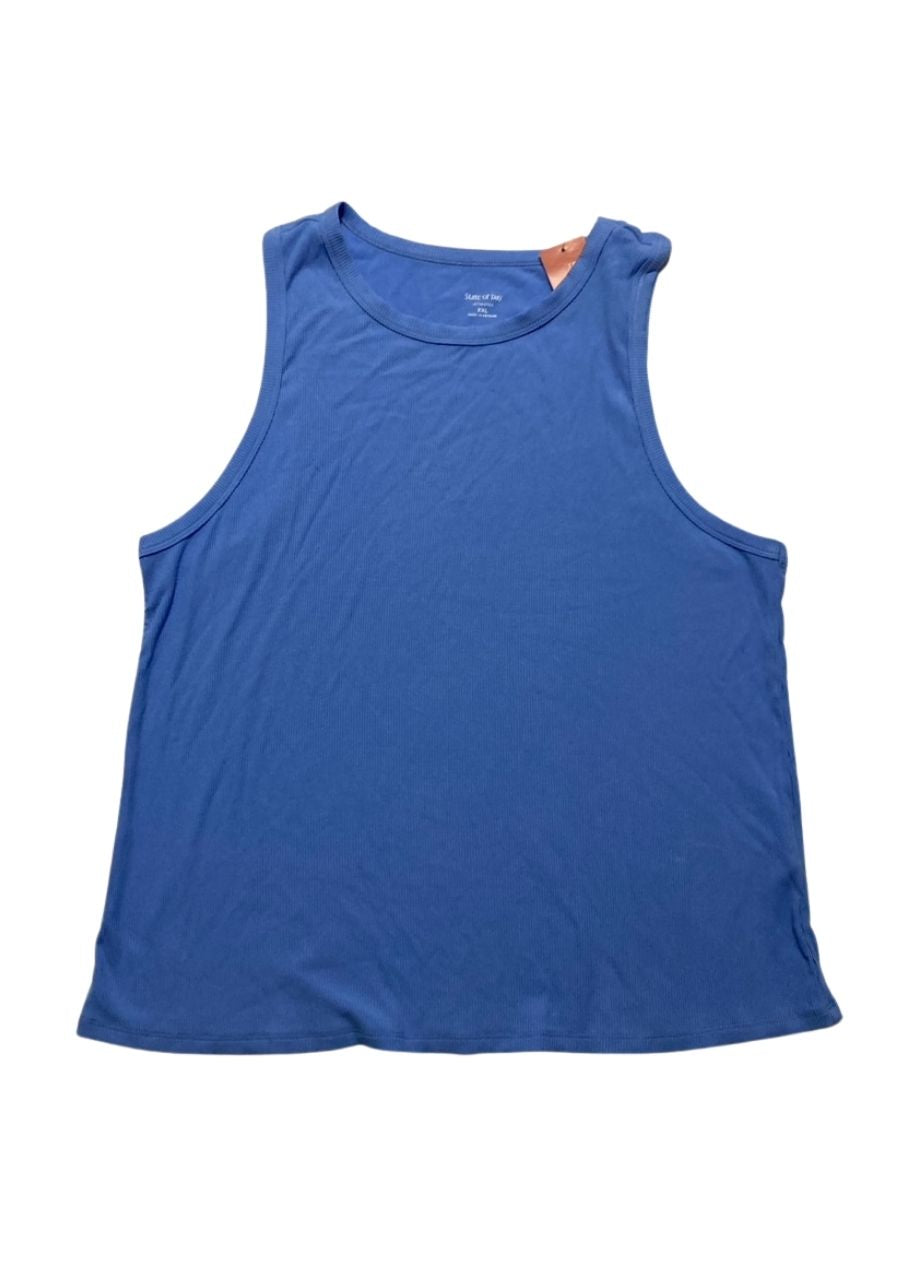 STATE OF DAY Ribbed High-Neck Sleep Top BLUE XXL
