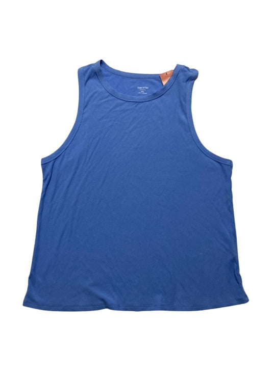 STATE OF DAY Ribbed High-Neck Sleep Top BLUE XXL