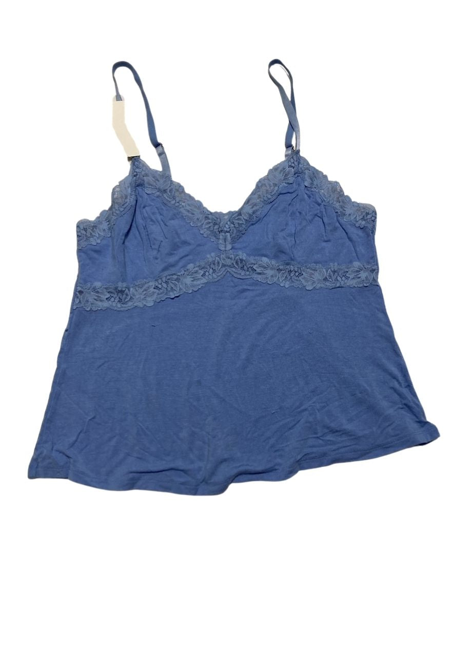NWD I.N.C Lace-Trim Knit Tank & Pajama Pants Set BLUE S