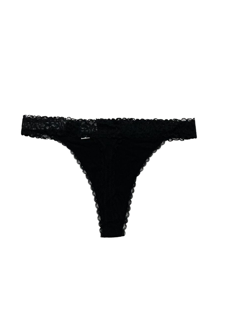 STATE OF DAY Lace Thong Underwear BLACK XL