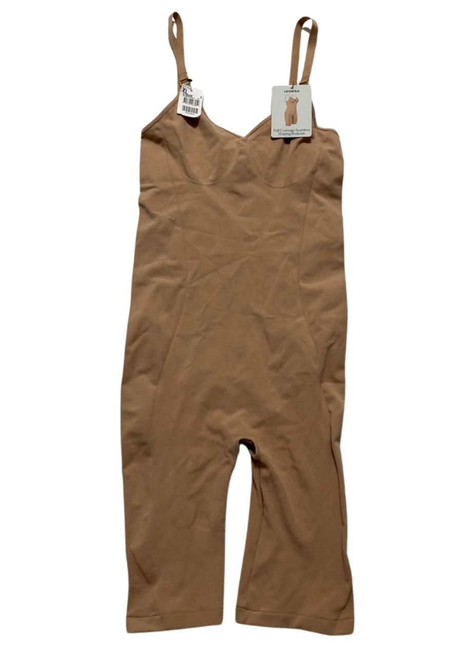 LEONISA Seamless Full Body Shaper Bodysuit BEIGE XL