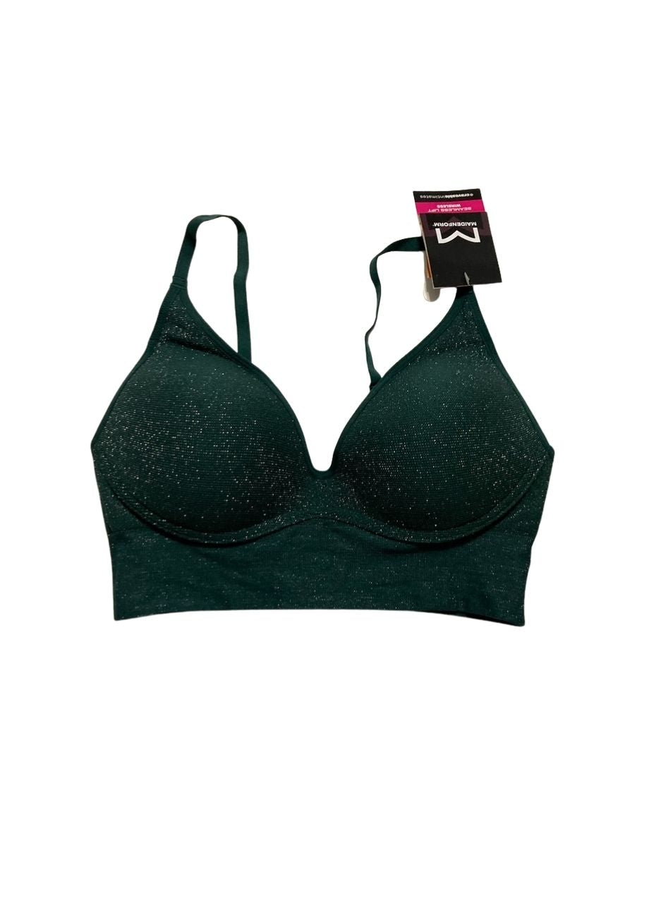 MAIDENFORM Push-up Bra, M Seamless Lift Longline Bralette FASHION GREEN S