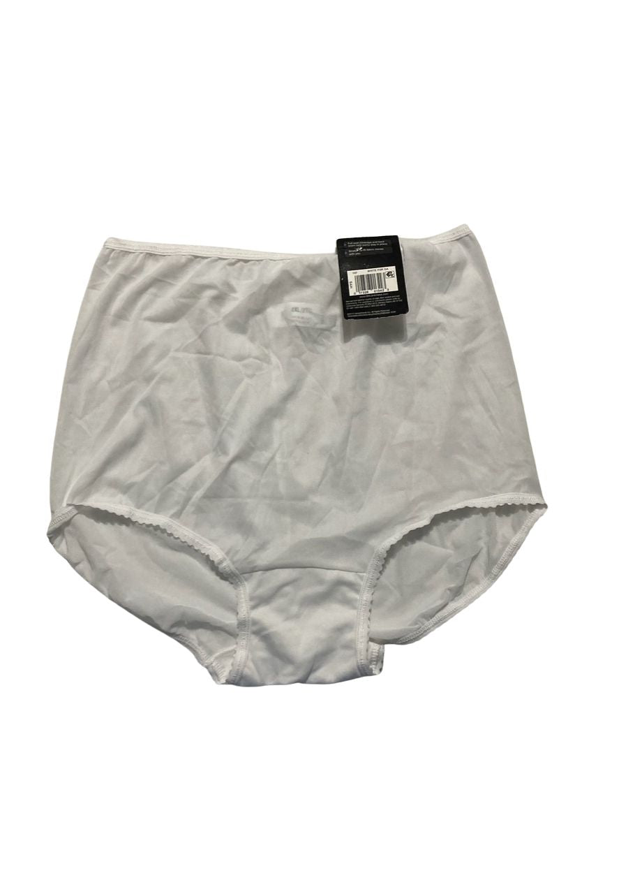 BALI Skimp Skamp Brief Panties WHITE 2XL