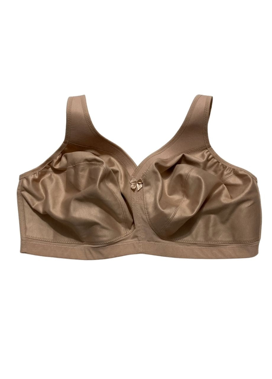 GLAMORISE Full Figure Plus Size MagicLift Active Support Bra Wirefree CAFE 42G