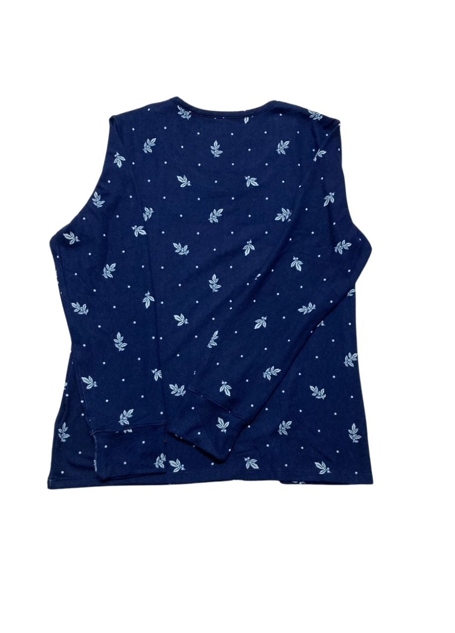 CHARTER CLUB Christmas Pajama top NAVY XS