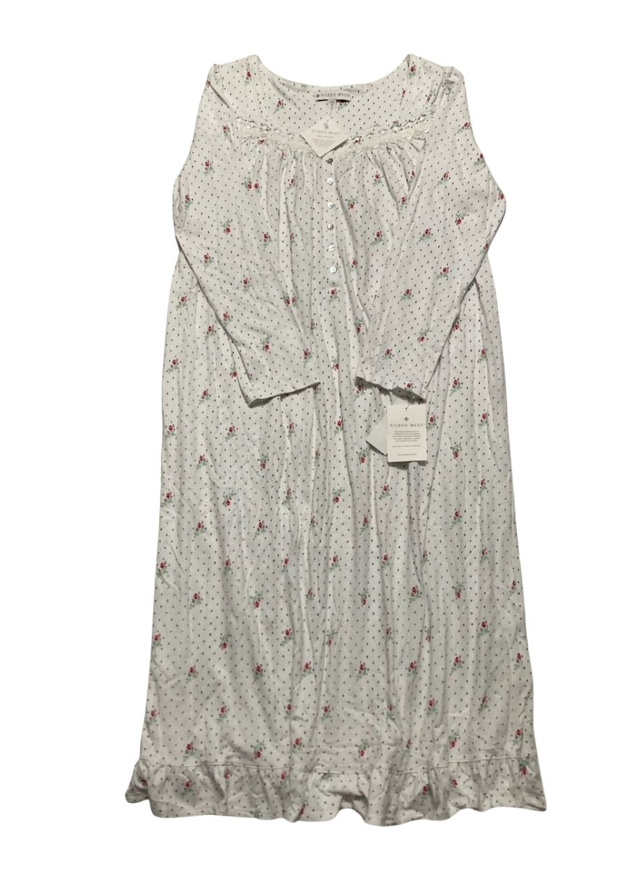 EILEEN WEST Cotton Peached Jersey WHITE S