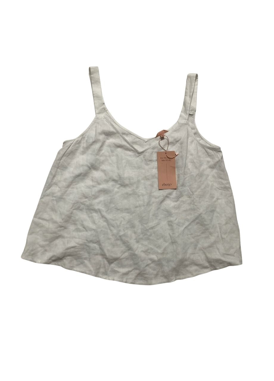 EBERJEY Linen Blend V-neck Cami WHITE M