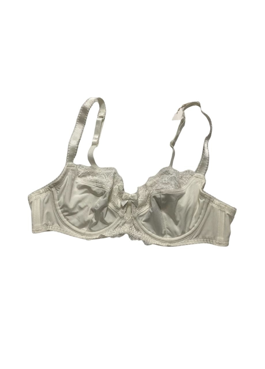 CELINE Lace Demi Bra, Full Cup Unlined Non Padded Underwire IVORY 36B