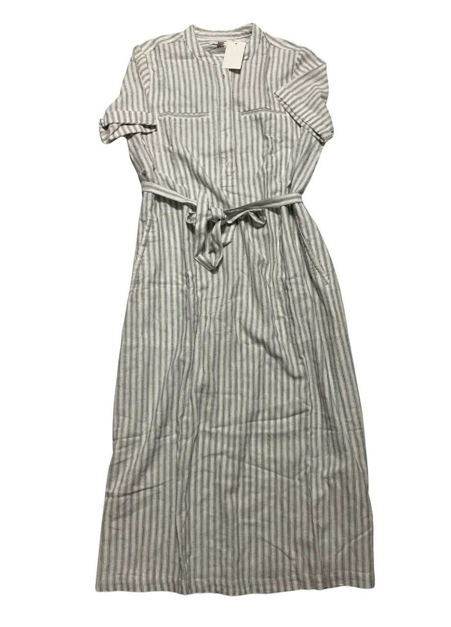 BANANA REPUBLIC Linen-Blend Midi Shirtdress MULTICOLOR M