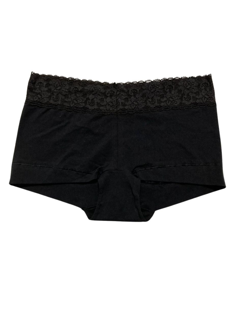 MAIDENFORM Dream Cotton With Lace Boyshort BLACK M