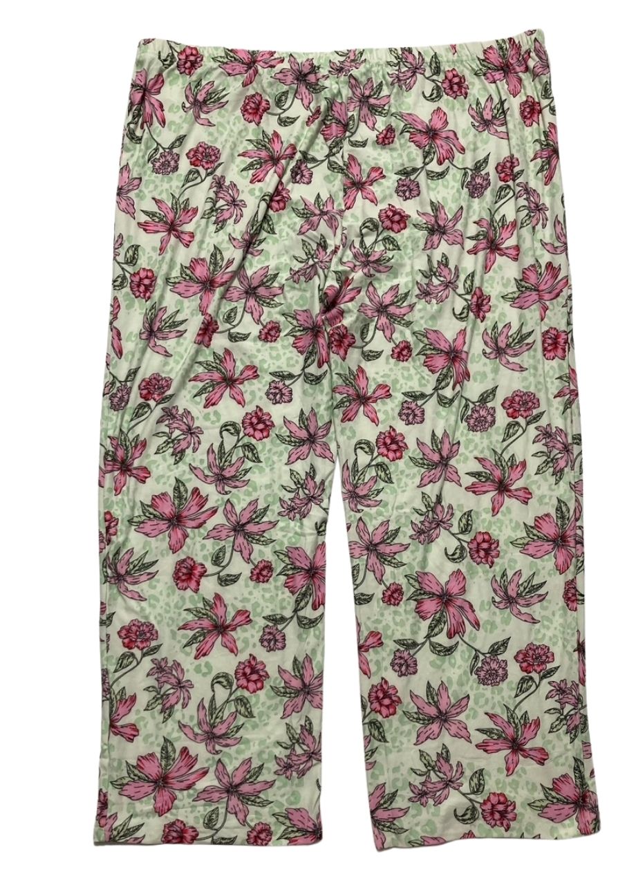 UNBRANDED Pajama pants FLORAL GREEN 3X