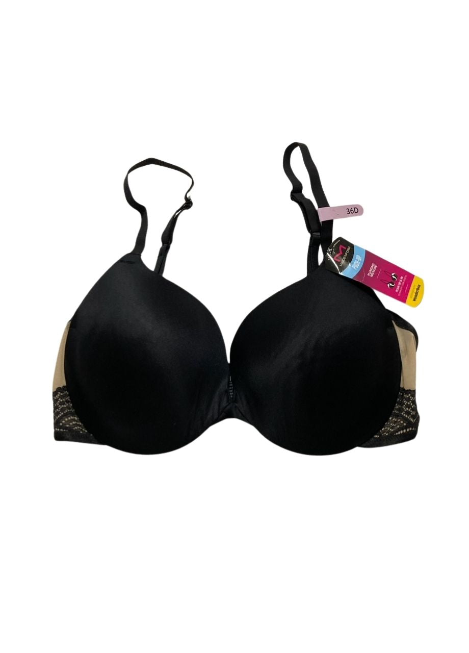 MAIDENFORM The Lift Lace Demi Push-Up Bra BLACK 36D