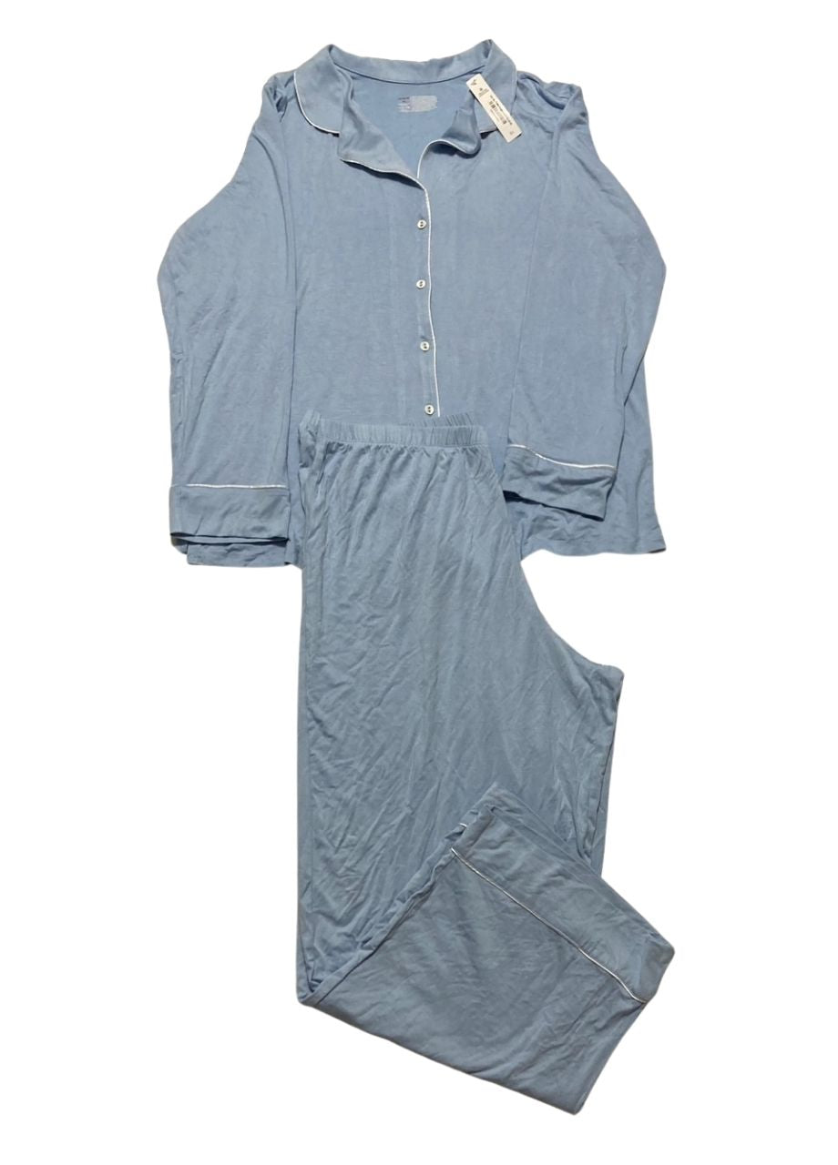 ADORE ME Long Sleeve Top and Pants Pajama Set CHAMBRY BLUE XL