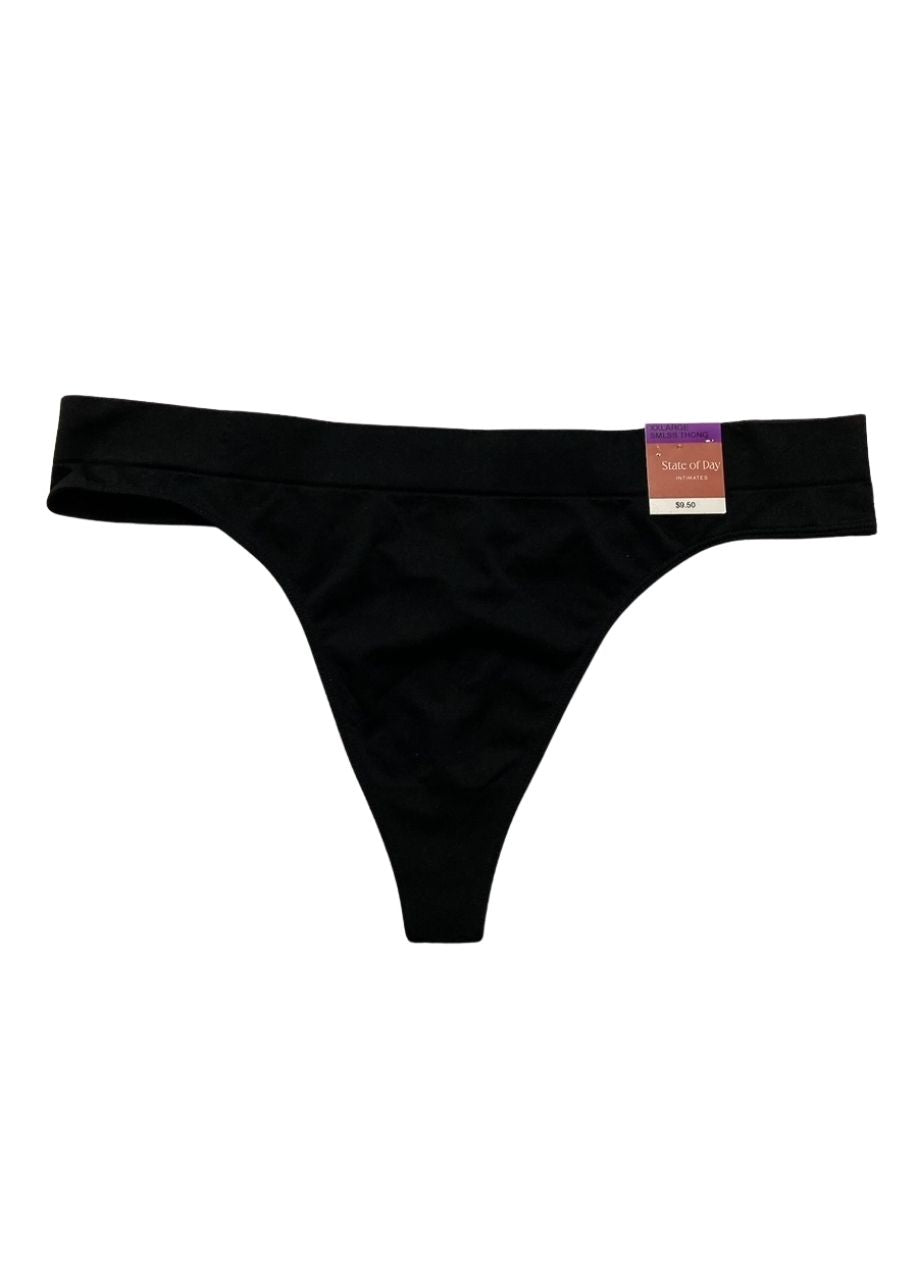 STATE OF DAY Seamless Thong Underwear BLACK XXL