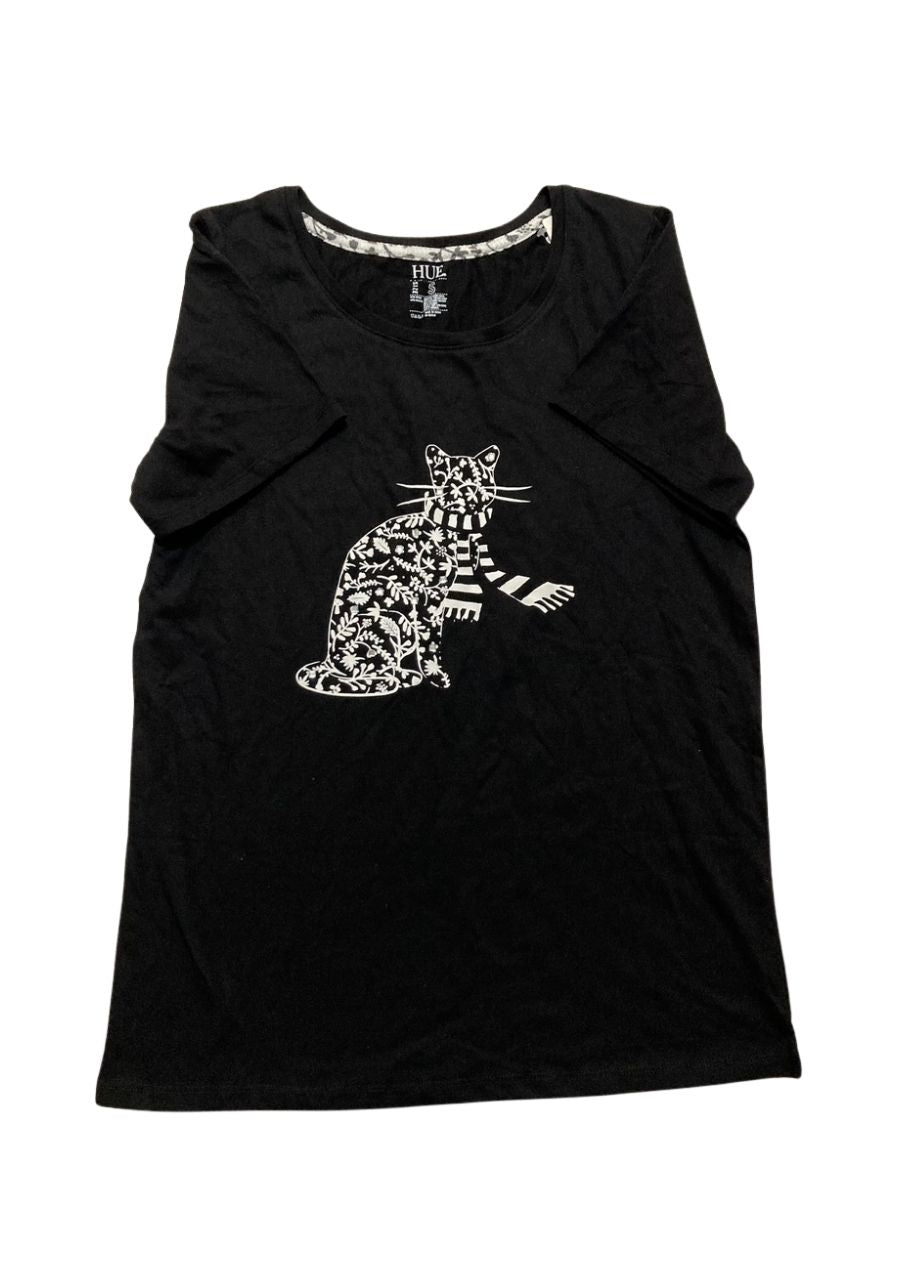 HUE Super Soft Pajama Top BLACK S