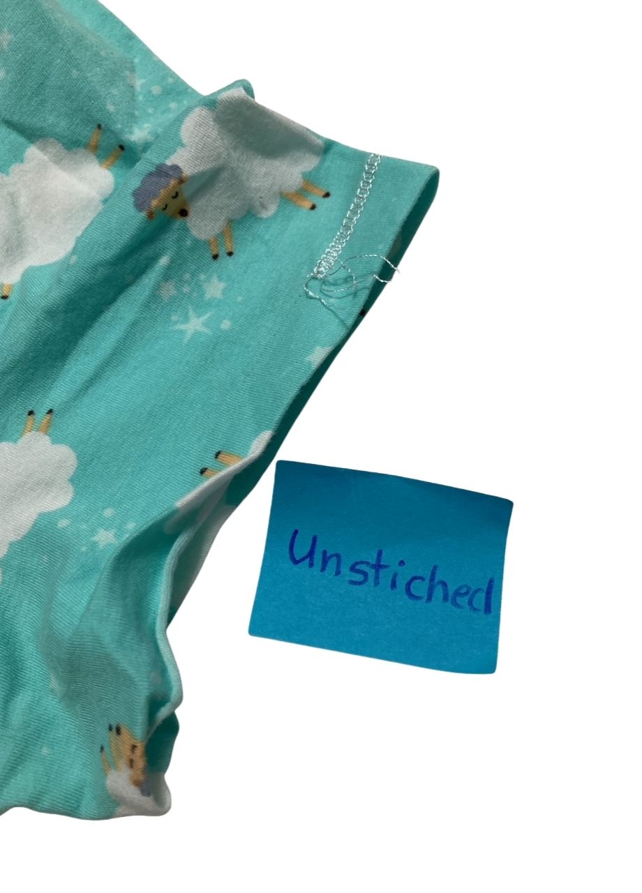 NWD CUDDL DUDS Cropped Notch Collar Pajama Top and Pants BLUE M
