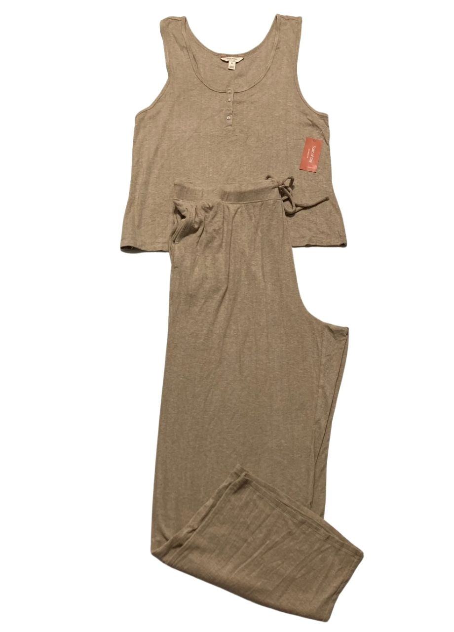 STATE OF DAY Pajam set PEANUT HEATHER XL