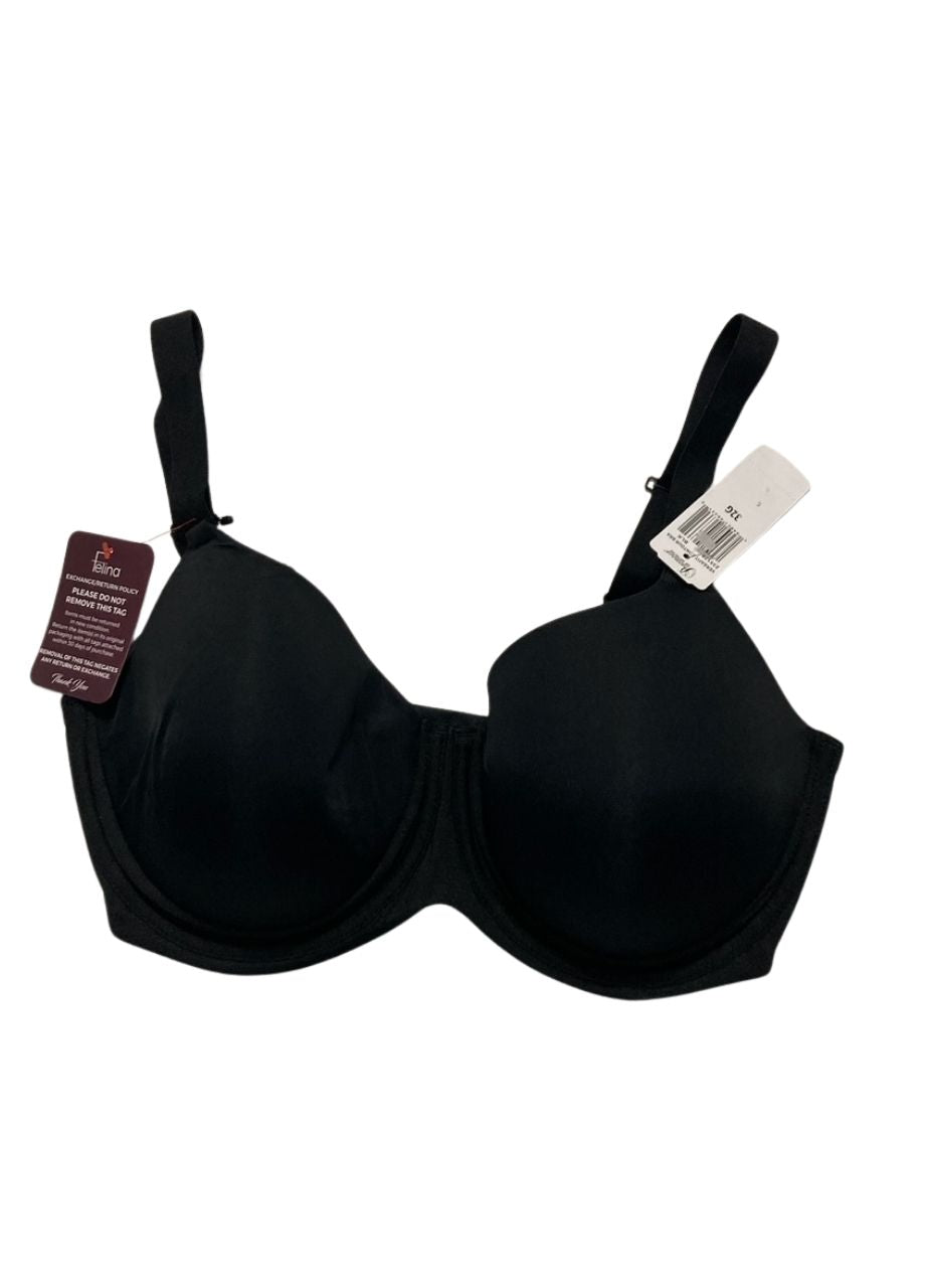FELINA Versafit Breathable T-Shirt Bra Seamless Demi Coverage BLACK 32G