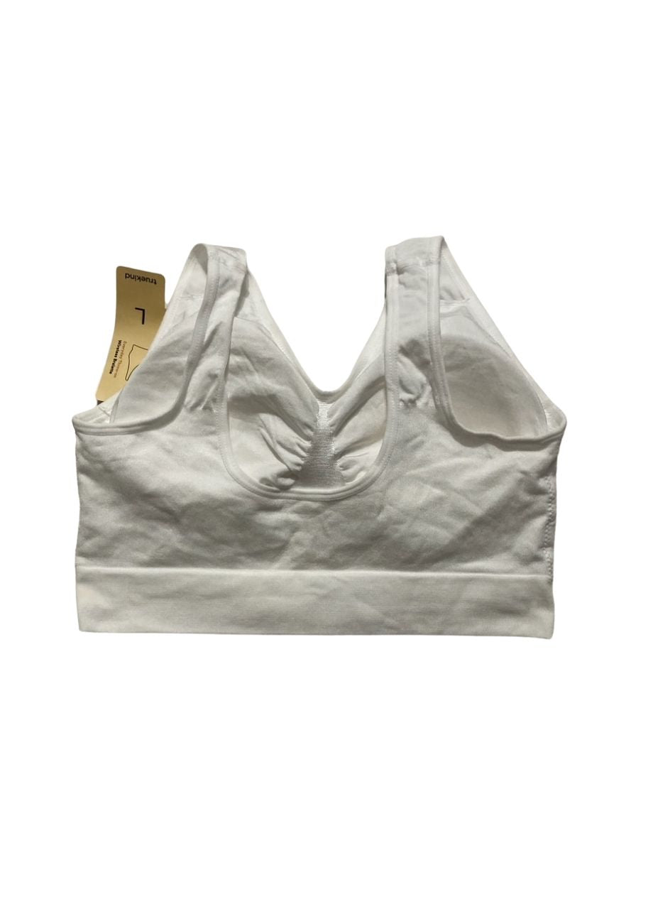 TRUEKIND Daily Comfort Wireless Shaper Bra WHITE L