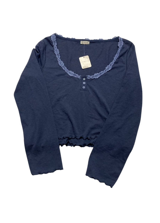 FREE PEOPLE Spring Break Sleep Top BLUE CROWN S