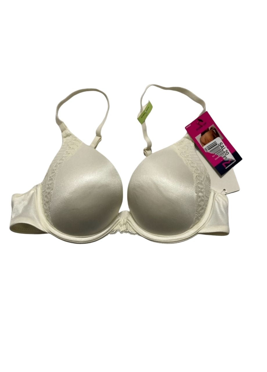 NWD MAIDENFORM One Fabulous Fit Lace Trim Bra PEARL 34B
