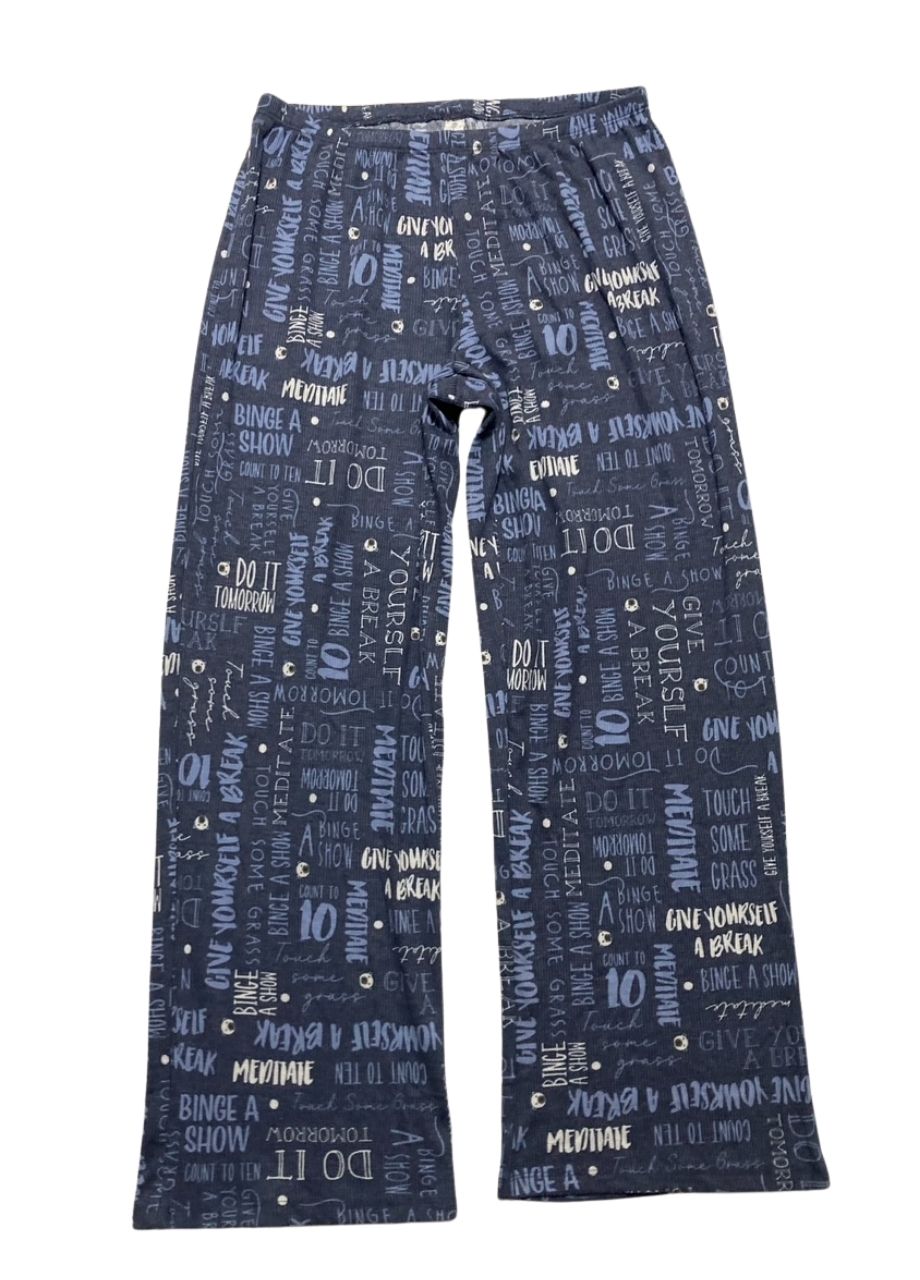 HUE Super Soft Pajama 2 Piece Set BLUE L