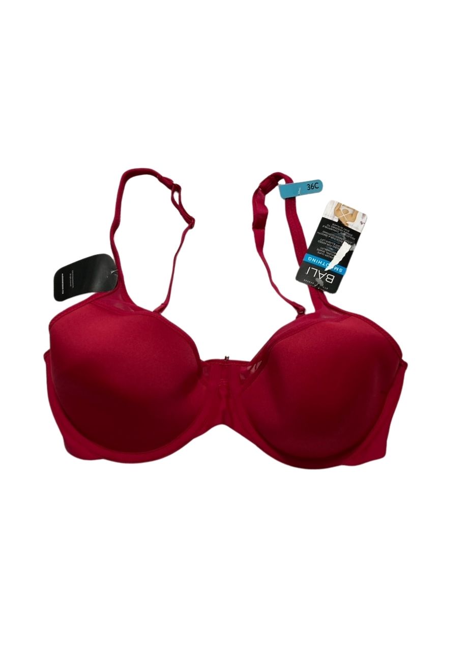 BALI One Smooth U Smoothing Underwire Bra SCARLET BERRY 36C