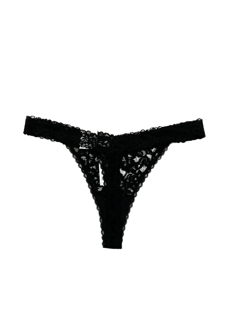 STATE OF DAY Lace Thong Underwear BLACK