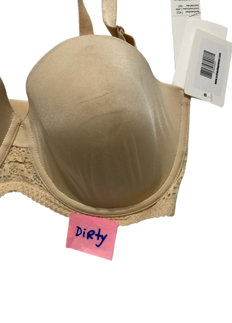 NWD DOMINIQUE Tessa Lace Strapless Bra LATTE 34F