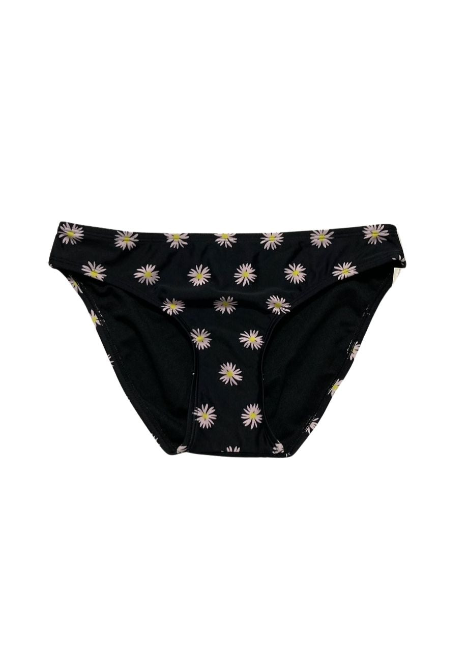 HULA HONEY Juniors Floral Hipster Swim Bottom BLACK XS
