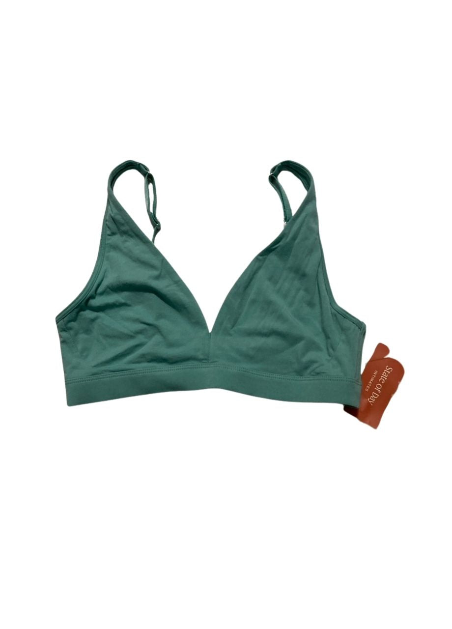 STATE OF DAY Cotton Blend Bralette GREEN S
