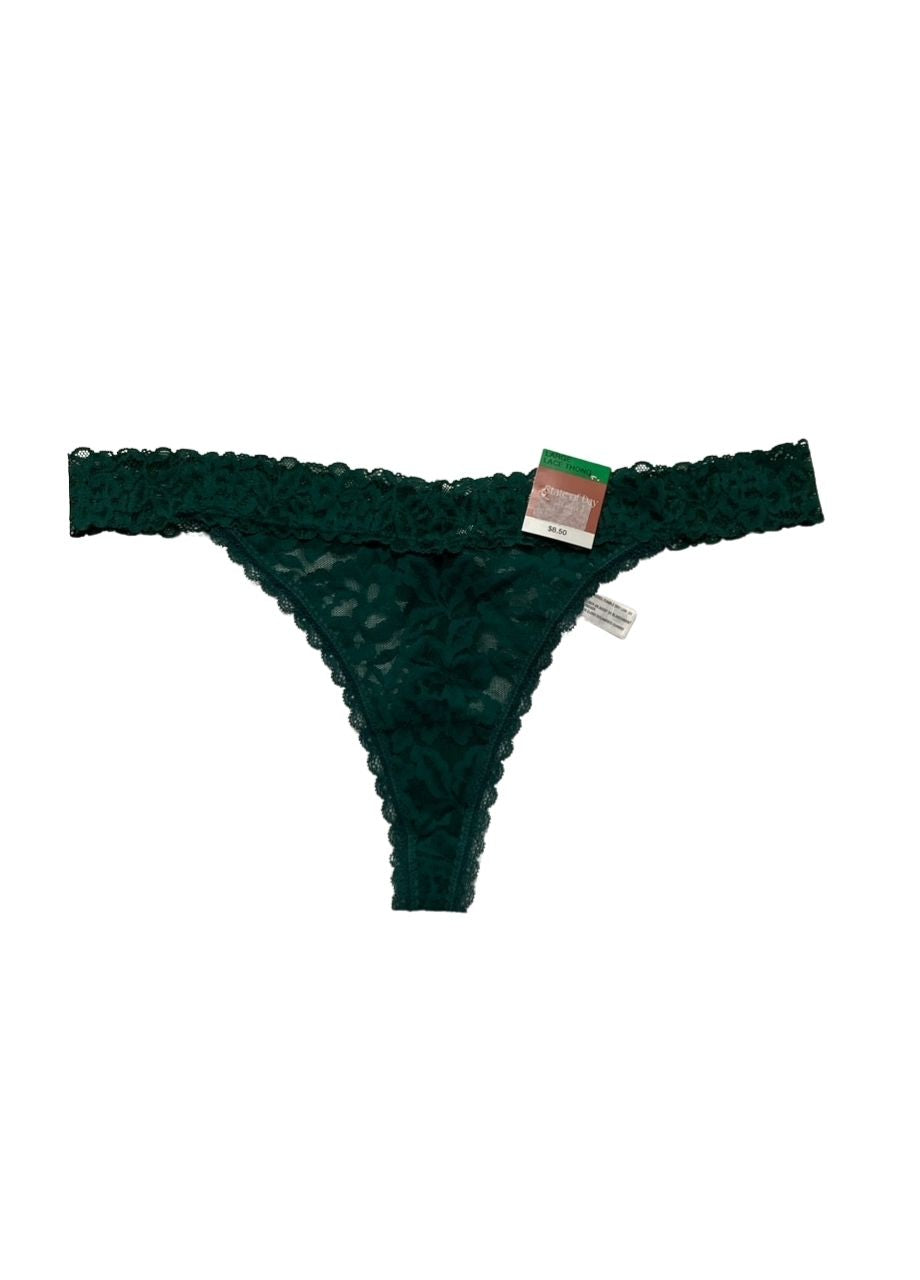 STATE OF DAY Lace Thong Underwear GREEN L