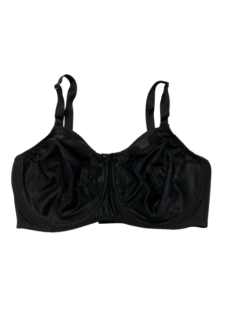 BALI Flower Underwire Bra BLACK 38DD
