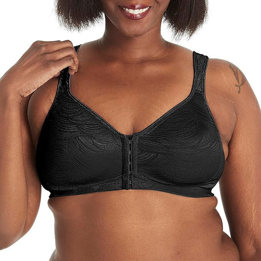 PLAYTEX Smoothing Wirefree Minimizer Bra Black 36C