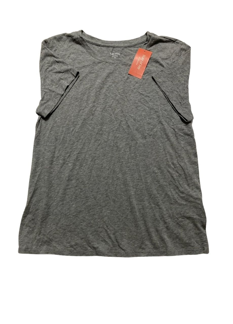 STATE OF DAY Pajama Top Round Neck PEWTER S