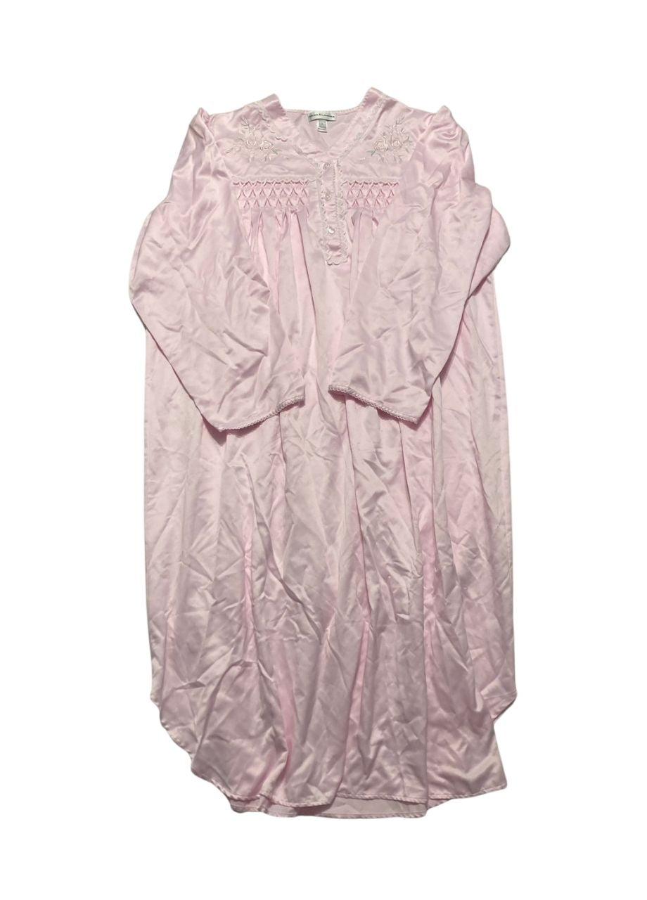 MIIS ELAINE Seersucker Long Robe PINK L