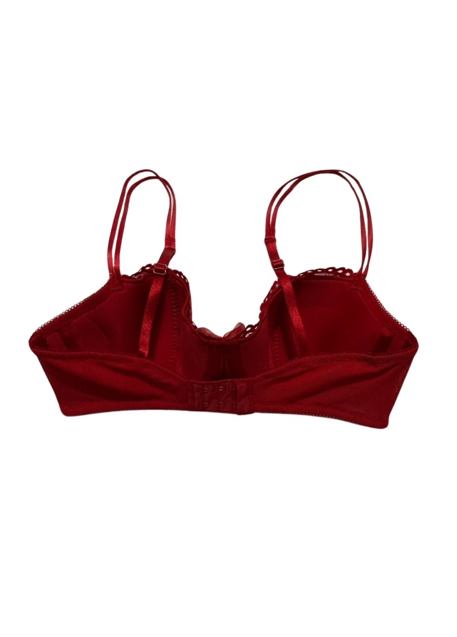 B.TEMPT´D Ciao Bella Lightly Padded Balconette Underwire Bra RED 34D