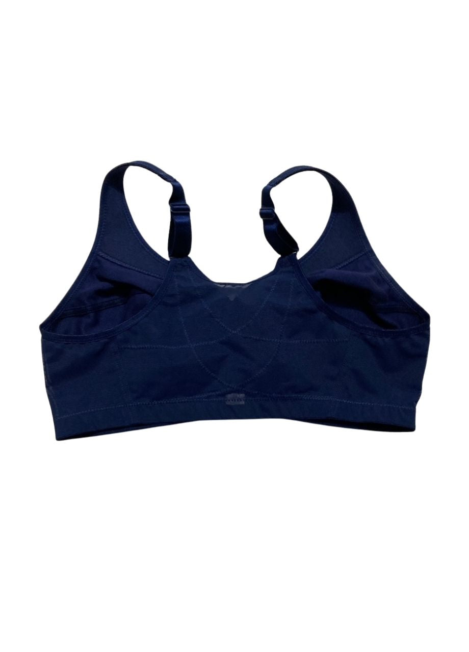 GLAMORISE Full Figure Plus Size MagicLift Front-Closure Posture Back BLUE 38DD
