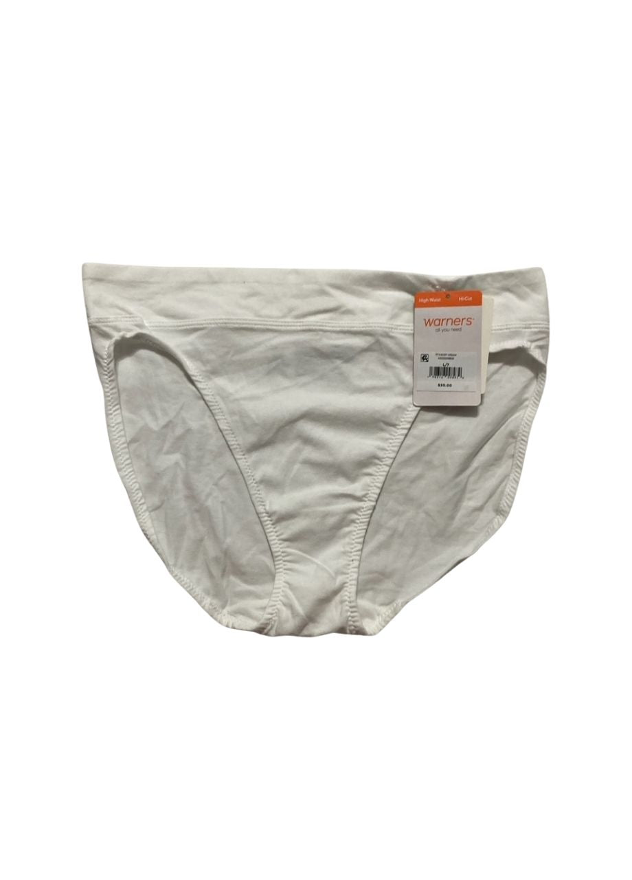 WARNERS No Pinching No Problems Dig-free Mid-waist WHITE L