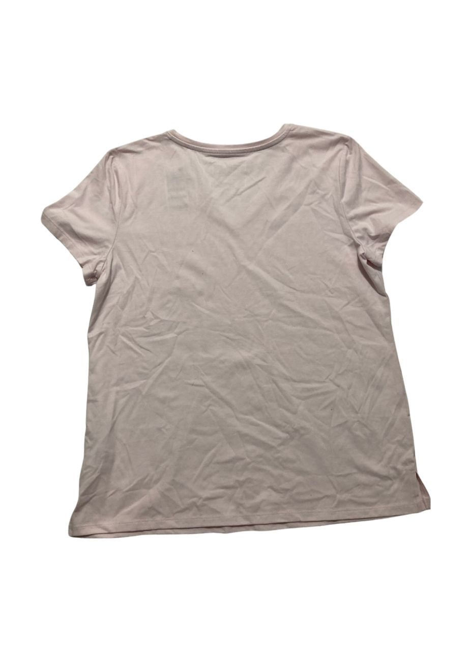 CHARTER CLUB Solid V-Neck Short-Sleeve Sleepwear Top ROSE