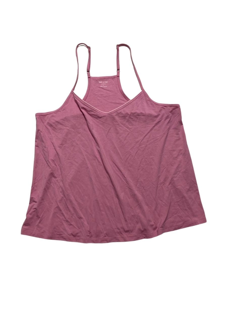 STATE OF DAY Cami Pajamas Top Spaghetti Straps THULIAN PHINK L