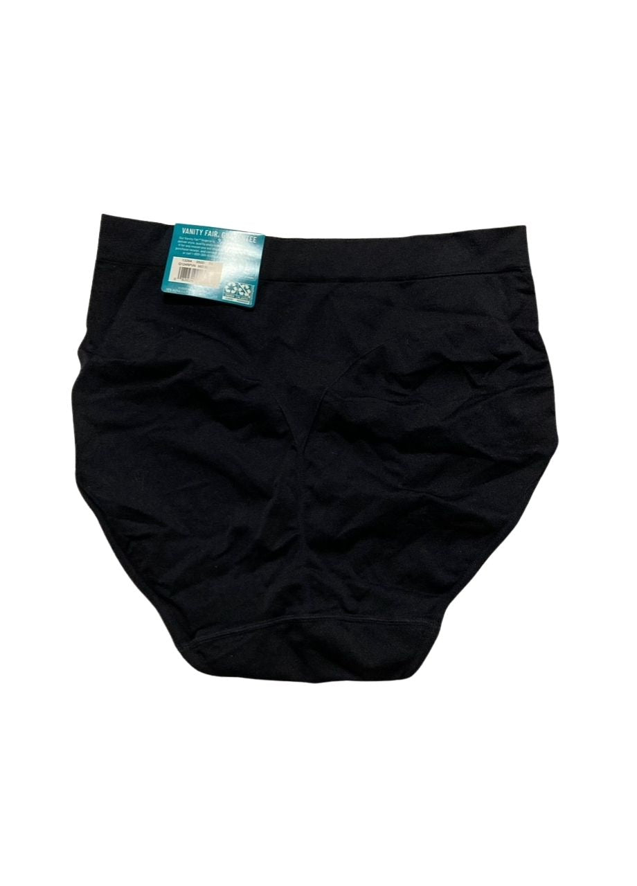 VANITY FAIR Smoothing Comfort Brief Panties MIDNIGHT BLACK L