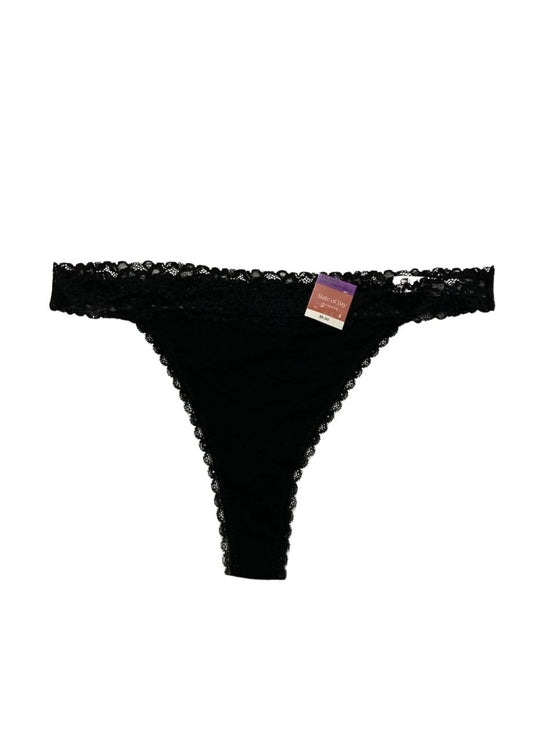STATE OF DAY Lace Thong Underwear BLACK XXL