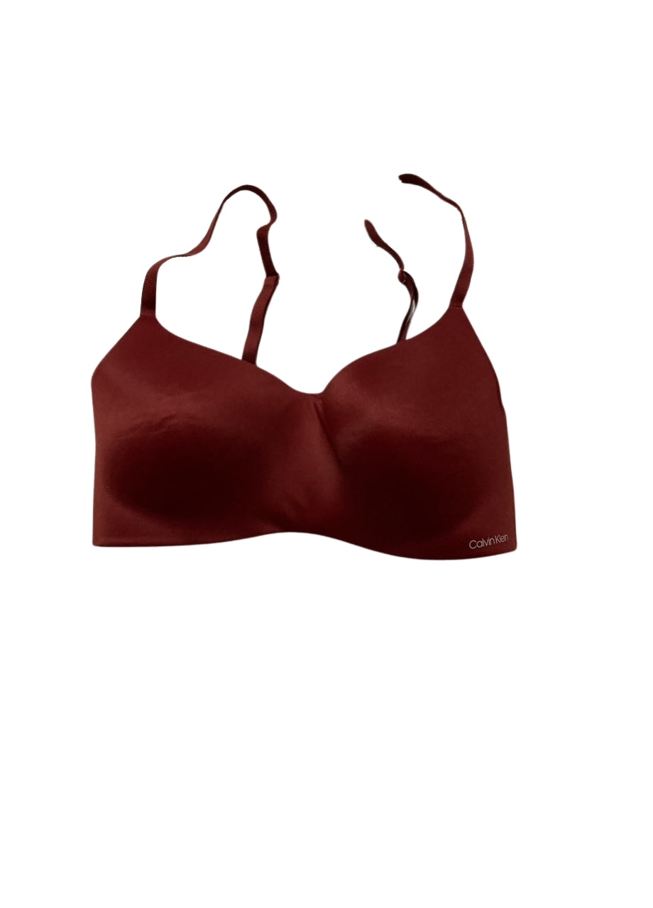 CALVIN KLEIN Liquid Touch Lightly Lined Scoop Neck Bra RED 32C