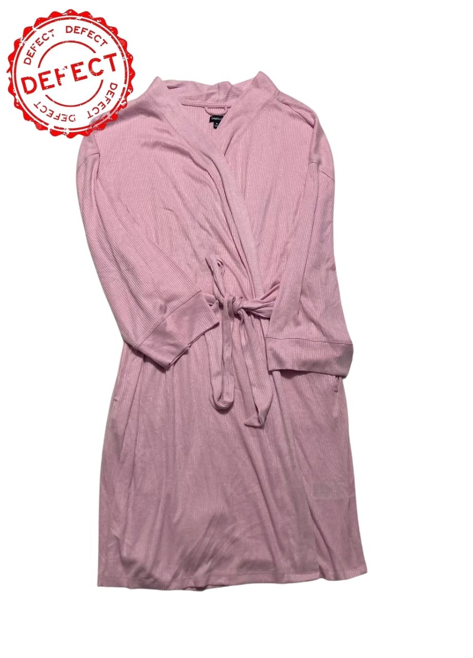 NWD GAPBODY Long-Sleeve Ribbed Belted Robe PINK XL