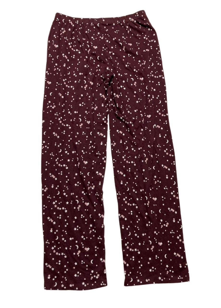 CHARTER CLUB Fleece Pajama Pants RED WINE XS