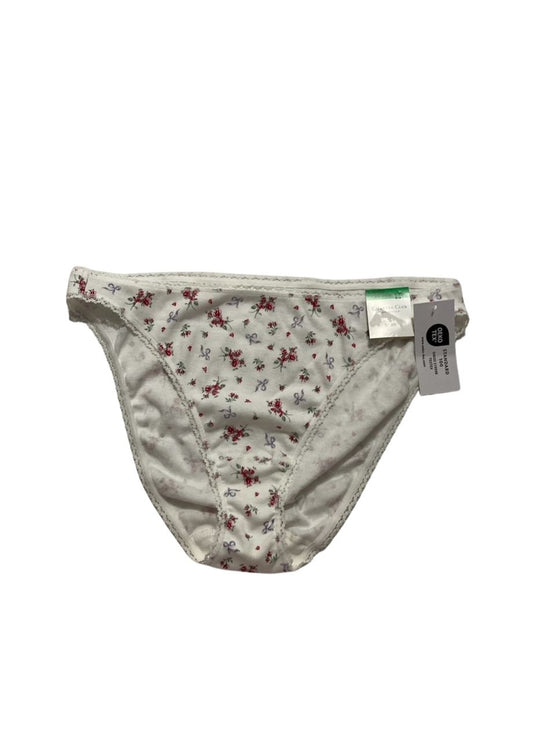 CHARTER CLUB Pretty Cotton Bikini Underwear WHITE L