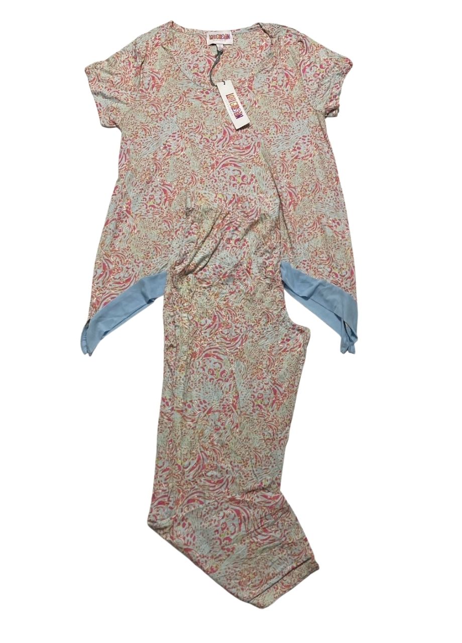 LORI GOLDSTEIN Pajama set CHEETAH L